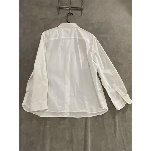 RLR Lauren Jeans Co Ralph Lauren   Button Up Conv. Long Sleeve Top Women  2X Wh - Picture 16 of 16